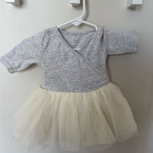 Old Navy Gray and Cream Tulle Dress